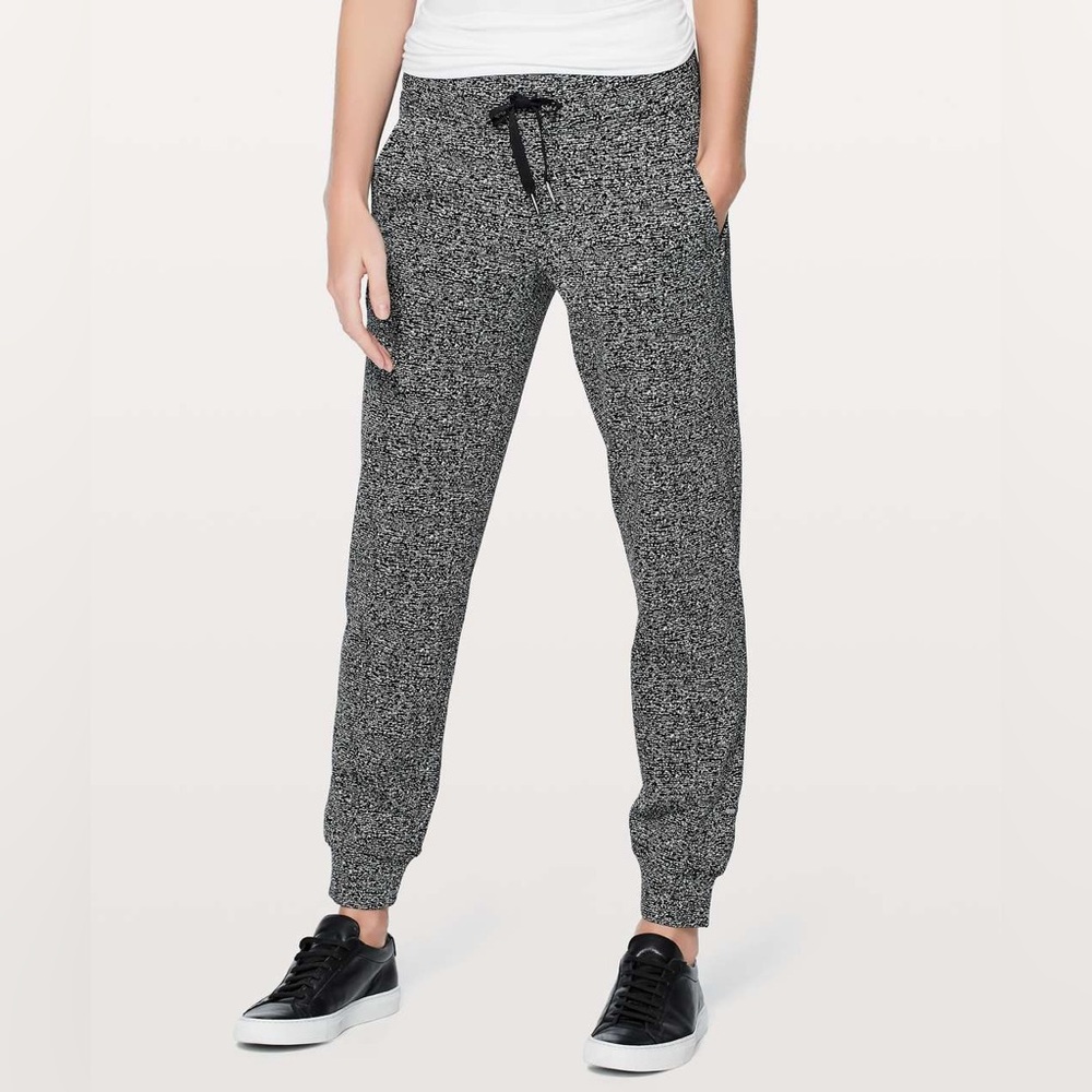 Lululemon Ready To Rulu Pant 29" Reconnect Jacquard Luon White Black 12
